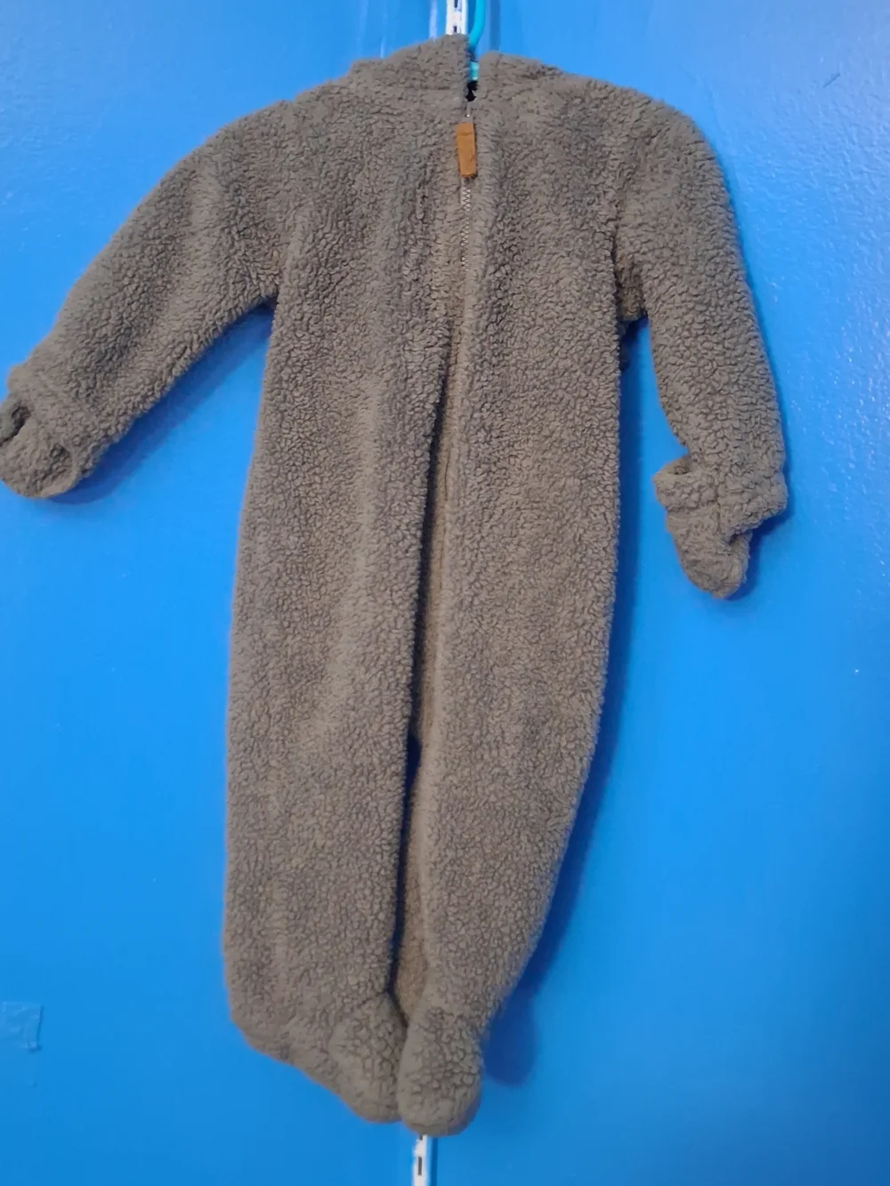 Carter's Brown Sherpa Fleece One-Piece Footie